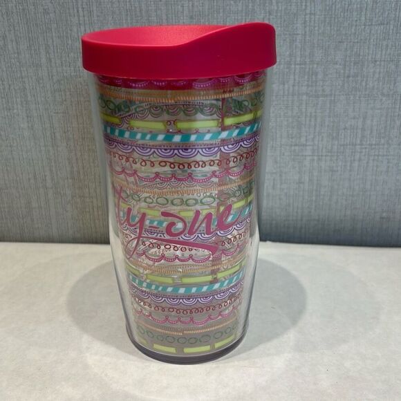 NEW Tervis for thirty-one Tumbler 16 oz Pink Lid Multi-Color Stripe Design - Picture 3 of 8